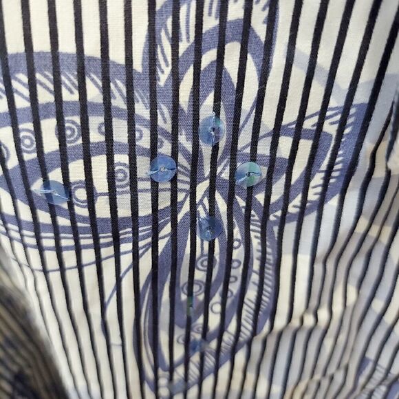 Butterfly Sequin Striped Blouse  - Picture 2 of 5